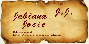 Jablana Jocić vizit kartica